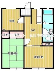 パナハイツ三条A棟の間取り画像