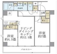 COCO－CHILL KAMEARIの間取り画像