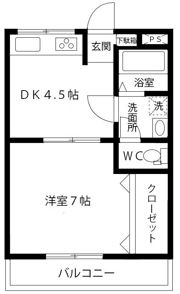 シティハイツヤマフジの間取り画像