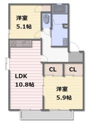 エスポワール高原 A棟の間取り画像
