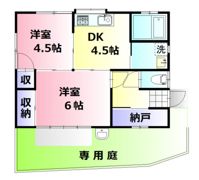 戸坂山根2丁目平屋の間取り画像