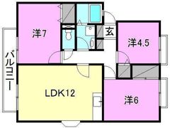 サンビレッジ伊予の里 B棟の間取り画像