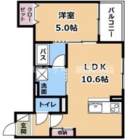 ウォグノォつきのわの間取り画像
