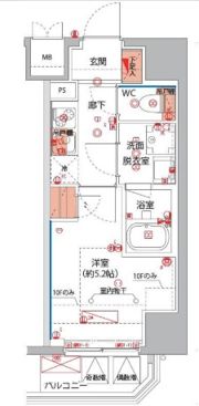 ハーモニーレジデンス横浜大通り公園EIRAKUの間取り画像