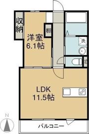 イデアーレ中庄Bの間取り画像