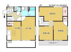 深大寺2丁目貸家の間取り画像