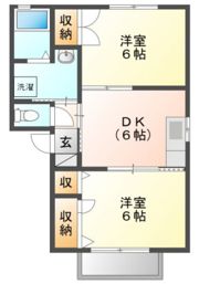レーベン平井Aの間取り画像