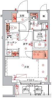 ハーモニーレジデンス日本橋EASTの間取り画像