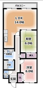 フェリース樟葉の間取り画像