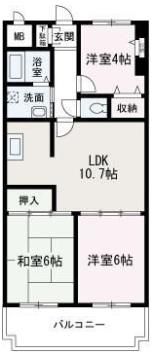 クレドール北原の間取り画像