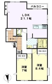メゾンアジュールの間取り画像