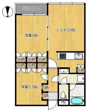 スタジオーネオミノの間取り画像