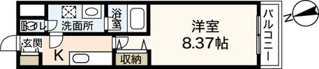 コスモ平和大通の間取り画像