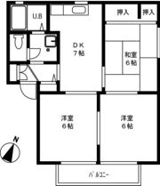 ディアスM B棟の間取り画像