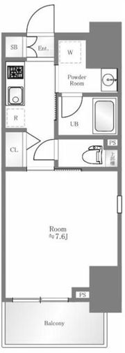 クレイシア門前仲町の間取り画像