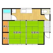 中川住宅(2K)の間取り画像