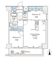 ジオエント新町の間取り画像