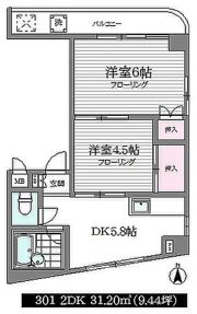 エフィール中野の間取り画像