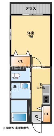 ティーズスタイル西栄田の間取り画像