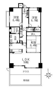 ライオンズマンション若江東二番館の間取り画像