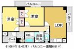 アリベ国富Ⅱの間取り画像