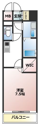 エスリード江坂垂水町の間取り画像