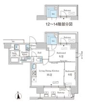 パークアクシス上野EASTの間取り画像