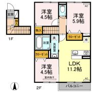 メルベーユ・セントレⅡの間取り画像