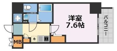 レジュールアッシュ難波MINAMIの間取り画像