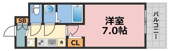 プレサンス大国町アドロッソの間取り画像