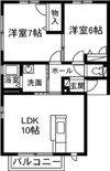 クレストコートBの間取り画像