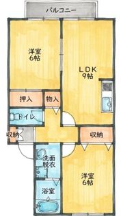 エバーグリーンハイツB棟の間取り画像