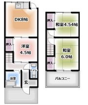 高柳5丁目テラスハウスの間取り画像