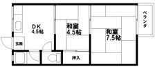 リバティアパートの間取り画像