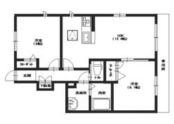 グランピエールB棟の間取り画像