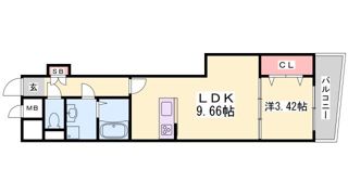 ブロンテ長田戸崎通の間取り画像