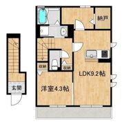 (仮）つくばみらい市富士見ヶ丘新築APの間取り画像