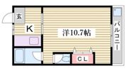 マンション カザミドリの間取り画像