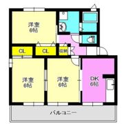 ヴィラ・ソールA棟の間取り画像