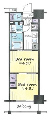 ガーラ・クレスタ川崎の間取り画像