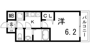 ララプレイス神戸西元町の間取り画像