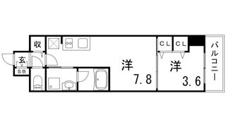 クロスレジデンス神戸元町の間取り画像