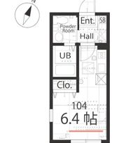 ハーミットクラブハウス鶴見市場の間取り画像