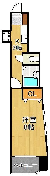 KMマンション北九大前の間取り画像