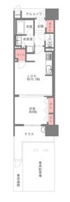 プレサンスロジェ天満橋リバーテラス 103号室の間取り画像