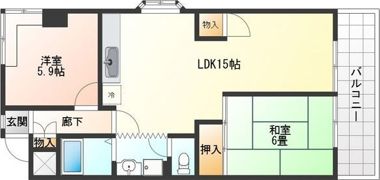 セゾン・プランドール晴丘の間取り画像