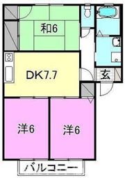 レプラコーン和泉Dの間取り画像