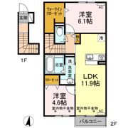 ウィットSENGEN B棟の間取り画像