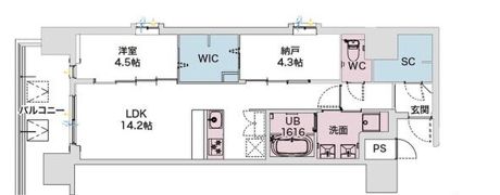 Draw上本町の間取り画像