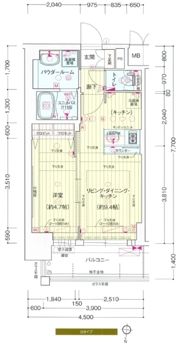 プレサンス新大阪ジェイズの間取り画像